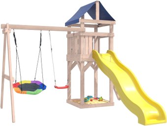 Игровой комплекс National Tree Company С качелями лодочка IgroWoods ДКНП-13 (не окрашен)