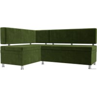 Угловой диван Лига диванов Стайл левый 114520L (микровельвет зеленый)