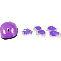 Роликовые коньки Cosmoride Fei + набор защиты (р-р 31-34, белый/фиолетовый)