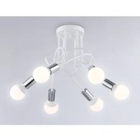 Люстра средней высоты Ambrella light Traditional TR80417/5 WH/CH (белый/хром )