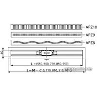 Трап/канал Alcaplast APZ10-550M