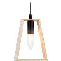 Подвесная люстра Ambrella light Traditional TR80497 BK/LW (черный/светлое дерево)