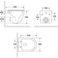 Унитаз подвесной Roxen Antares Tornado Long 530205-01-L