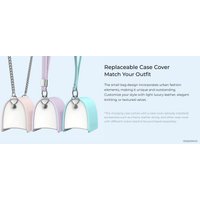 Наушники Haylou T87 Lady Bag (белый/бирюзовый, с цепочкой)