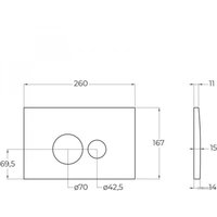 Панель смыва BelBagno BB080CR.MAT