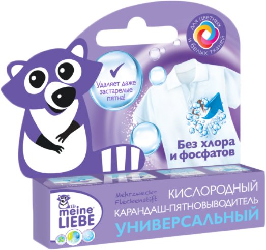 

Пятновыводитель Meine Liebe универсальный. Кислородный карандаш. 35 гр