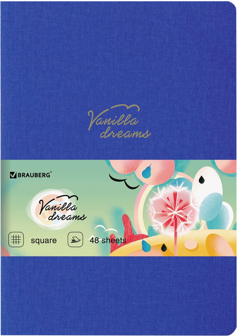 

Полуобщая тетрадь BRAUBERG Pastel 403872 (48л, клетка)