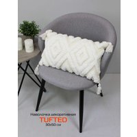 Чехол на подушку Matex Tufted ALEX-025 (теплый белый/белый)