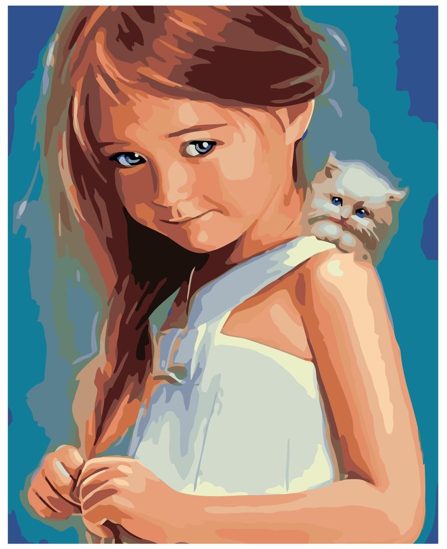 

Картина по номерам SLAVINA Девочка и котенок KTMK-girlwithcat