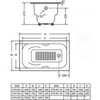 Ванна Goldman Donni 150x75 [ZYA-9C-5]
