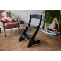 Растущий стул Друг Кузя Растущий Павлин (черный)