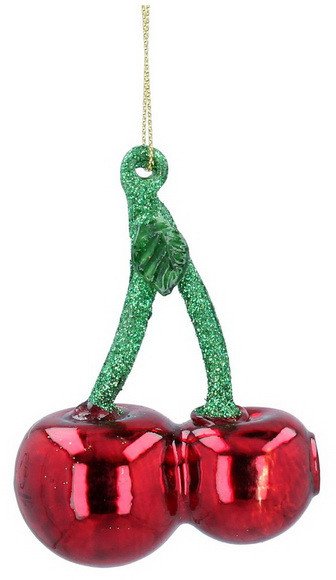 

Елочная игрушка Gisela Graham All Glass. Вишенки 2049