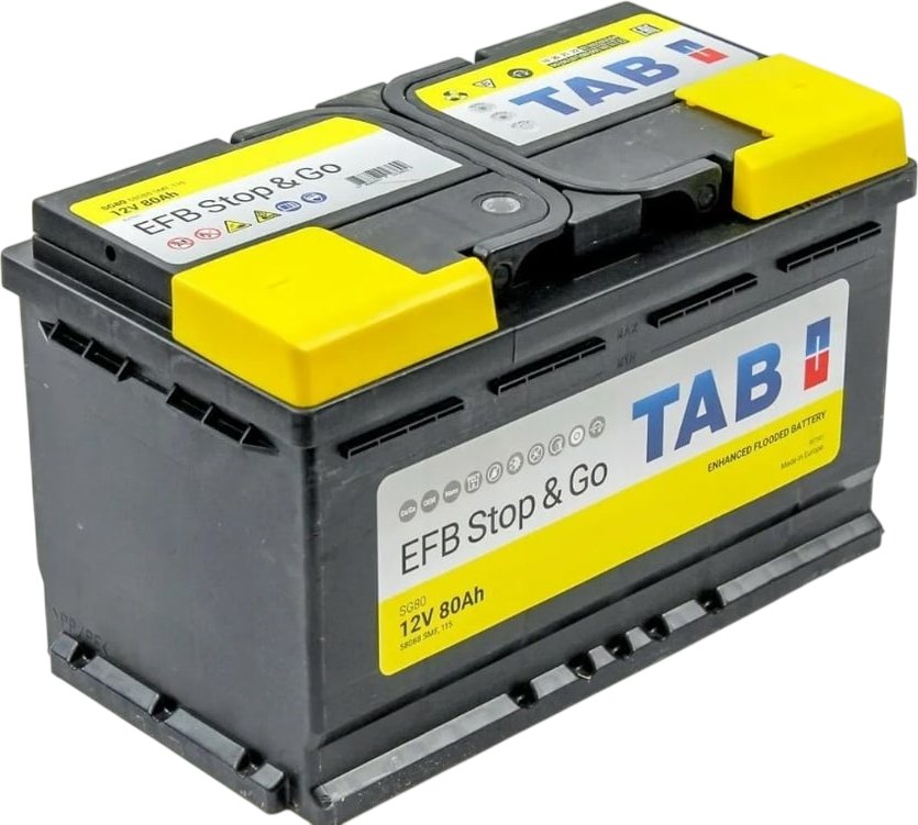 

Автомобильный аккумулятор TAB EFB Stop&Go R+ (80 А·ч)