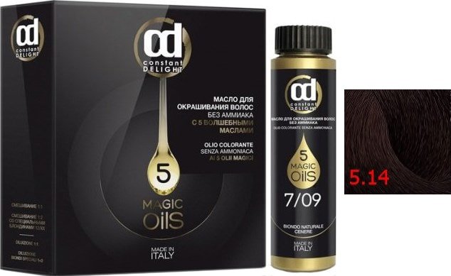 

Масло для окрашивания Constant Delight Olio-Colorante без аммиака 5.14 каштаново-русый сандре бежевый