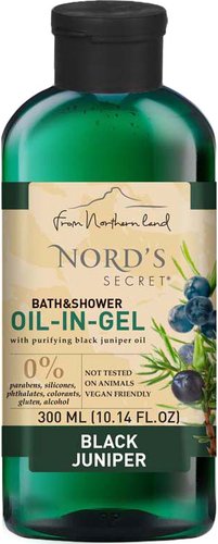 Nord's Secret Гель для душа Тонизирующий с эфирным маслом "Черный можжевельник" 300 мл