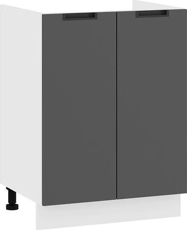 

Шкаф напольный Трия Гренада с двумя дверями 1Н6М (белый/холст вулкан)