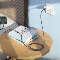 Кабель Hoco U107 USB Type-C - USB Type-C (1.2 м, черный)
