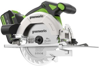 Дисковая (циркулярная) пила Greenworks GD24CS165 1501607CUG (с 1-им АКБ)