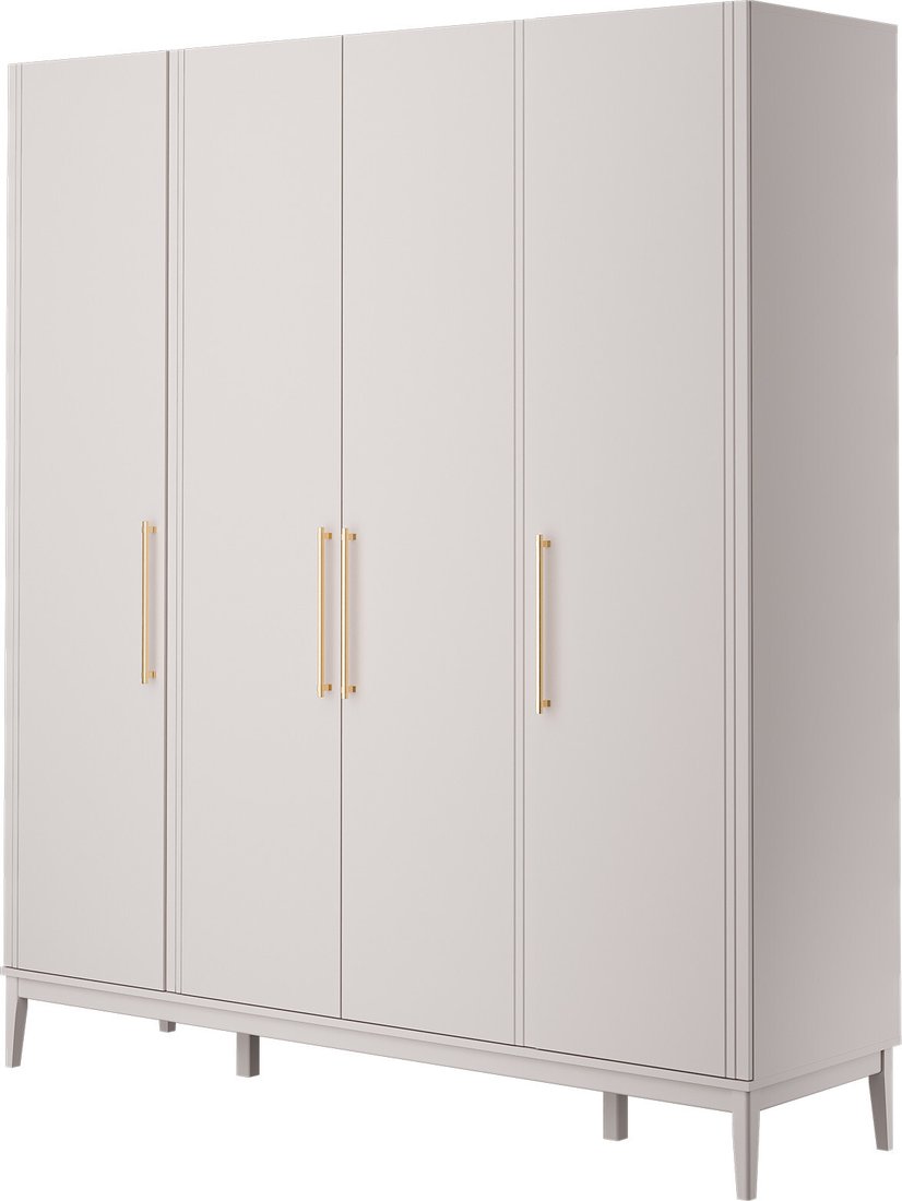 

Шкаф распашной Bravo Мебель Джали ШР-4 (ЛДСП персидский жемчуг/МДФ лак льняной)