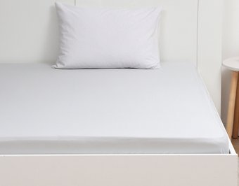 Постельное белье Мерцана На резинке 90x200x25 10204938 (тенсель, серый)