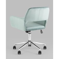 Офисное кресло Stool Group Ross chrome velvet Olive 61 (велюр серо-зеленый)