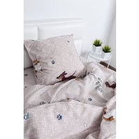 1.5-спальный комплект постельного белья Миланика Френдс 1.5сп подростковый с наволочкой 70x70 (бязь)