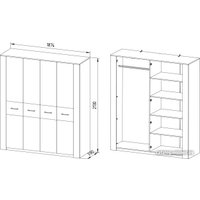 Шкаф распашной MyStar Вирджиния 100.1820 (сосна каньон)