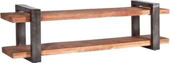 Полка Wooden Story Angers (ЛДСП, коричневое дерево/черный)
