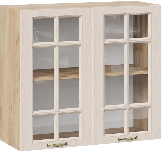 

Шкаф навесной Трия Лина 1В8С (дуб крафт золотой/крем)