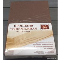 Постельное белье Альвитек Трикотажная на резинке 180x200x20 ПТР-МОК-180(180) (мокко)