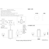 Подвесная люстра Crystal Lux Nicolas SP-PL8 (никель/белый)