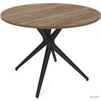 Кухонный стол Sheffilton SHT-TU30/90 ЛДСП (черный/дуб галифакс табак)