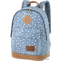 Городской рюкзак Asgard Р-5434 Джинс (цветочки, голубой)