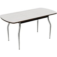 Кухонный стол ВВР ЛДСП Раздвижной (дуб крафт белый/изогнутое)