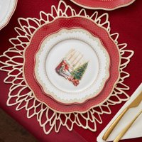 Тарелка обеденная Fissman Christmas Eve 16027 (красный)