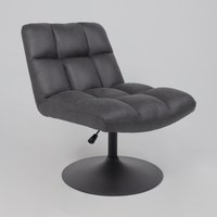 Интерьерное кресло AksHome Grande (экокожа, винтажный черный WATUSI 16/черный)