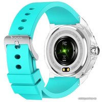 Умные часы Hoco Y13 (серебристый/бирюзовый)