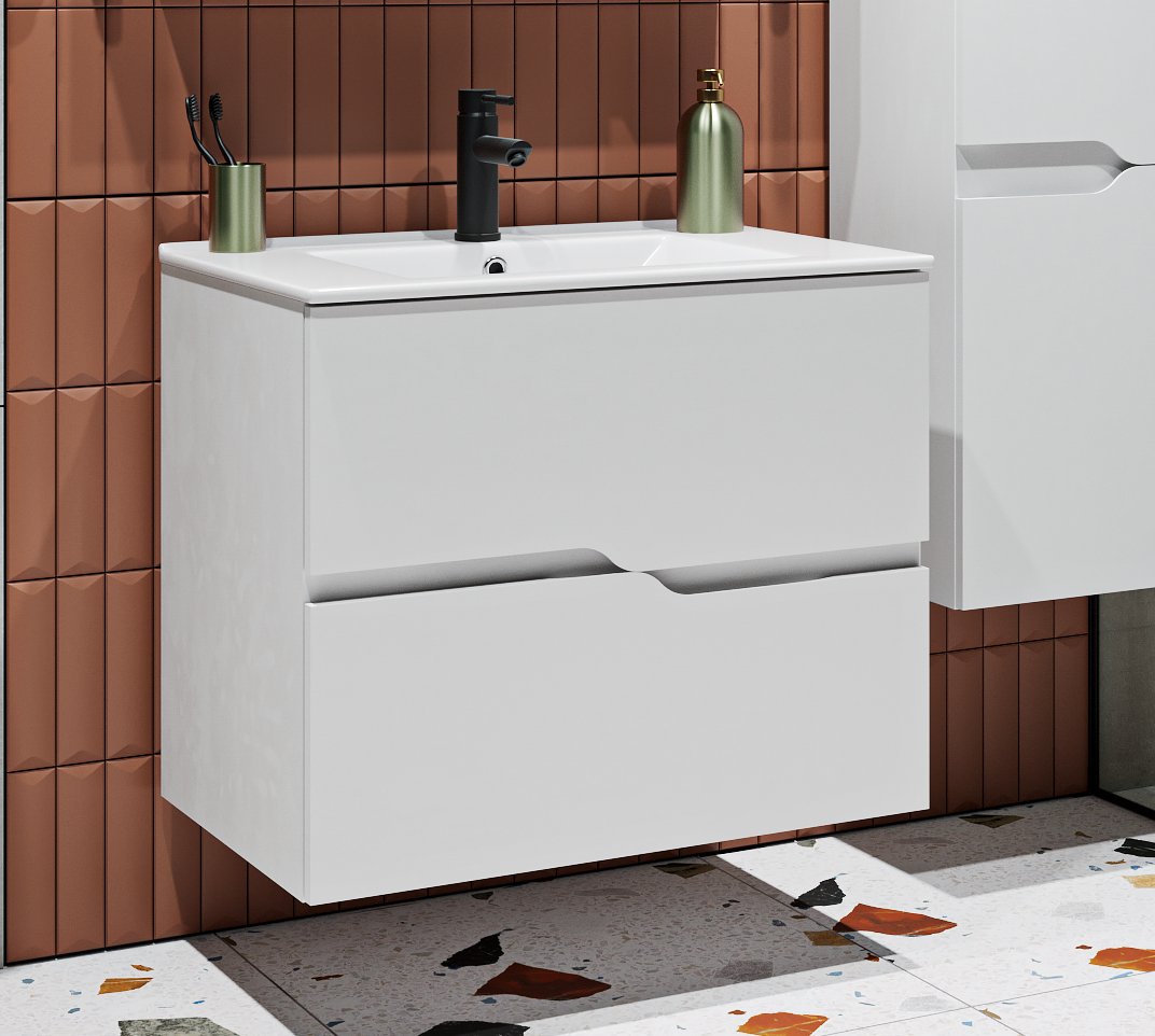 

Runo Тумба под умывальник Палермо 80 (подвесная)