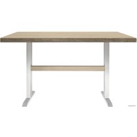 Кухонный стол Buro7 Двутавр 120 (классика, дуб беленый/белый)