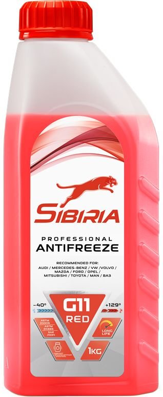 

Антифриз Sibiria G-11 -40 красный 1кг