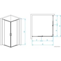 Душевой уголок RGW PA-038B 350803899-14 90x90 (черный/прозрачное стекло)