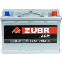 Автомобильный аккумулятор Zubr AGM R+ Турция (70 А·ч)