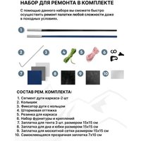 Треккинговая палатка RSP Outdoors River 4 (синий)