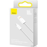Кабель Baseus Dynamic Series Fast Charging Data Cable 100W USB Type-A - USB Type-C (1 м, белый)