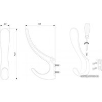 Крючок мебельный Boyard Ola K205CP.9