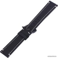 Ремешок Rumi кожаный Leather GT3 20 мм (матовый черный)