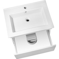  Runo Тумба с умывальником Модена 75 + Оскар 75 (напольная, белый)