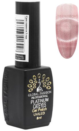 

Декоративная и уходовая косметика для ногтей Global Fashion Platinum Кошачий глаз 06 (8мл)
