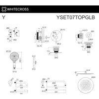 Душевая система  Whitecross Y YSET07TOPGLB (брашированное золото)