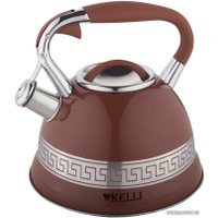 Чайник со свистком KELLI KL-4506 (коричневый)